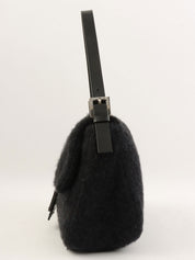 针织妈妈水桶包黑色