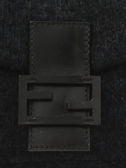 针织妈妈水桶包黑色