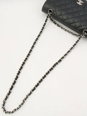 2012年頃製 キャビアスキンクラシックフラップチェーンバッグ25cm ブラック