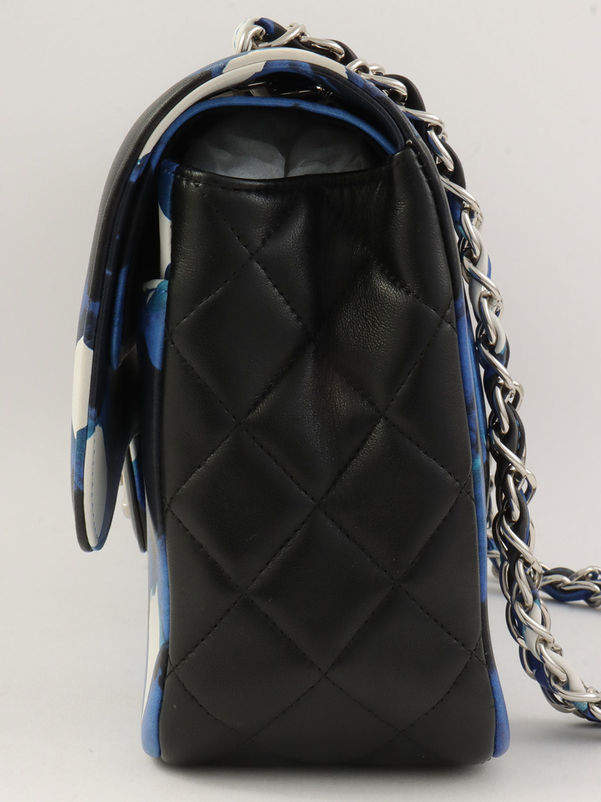 2016年頃製 エアラインクラシックフラップチェーンバッグジャンボ ブルー/マルチ