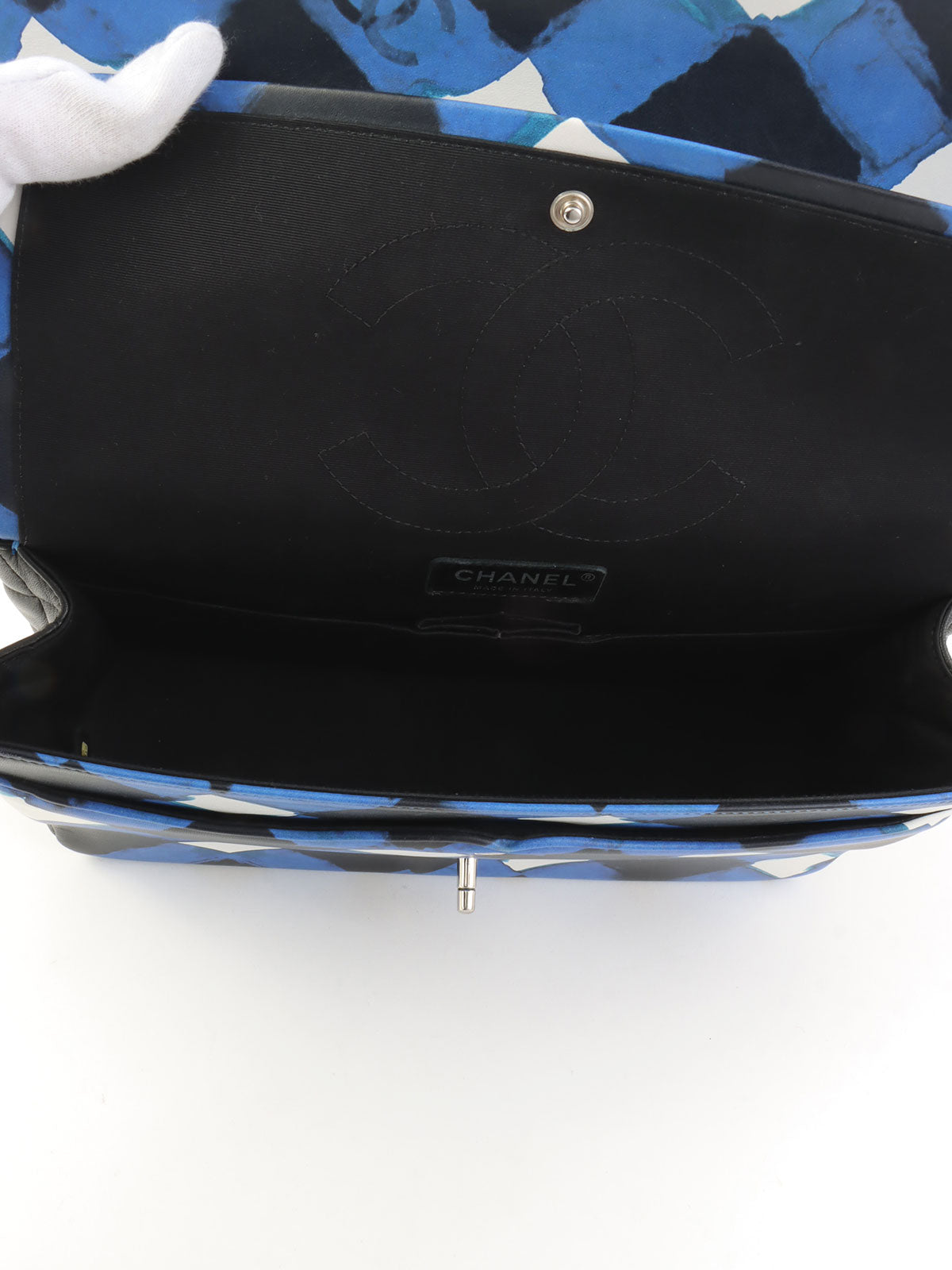 Airline Classic Flap Chain Bag Jumbo, Blue/Multi, circa 2016