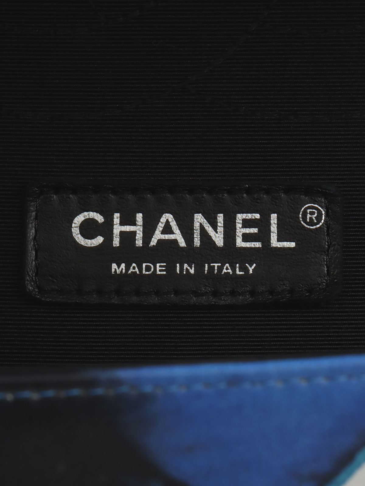 Airline Classic Flap Chain Bag Jumbo, Blue/Multi, circa 2016