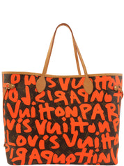 2003 Monogram Graffiti Neverfull GM Orange/Brown