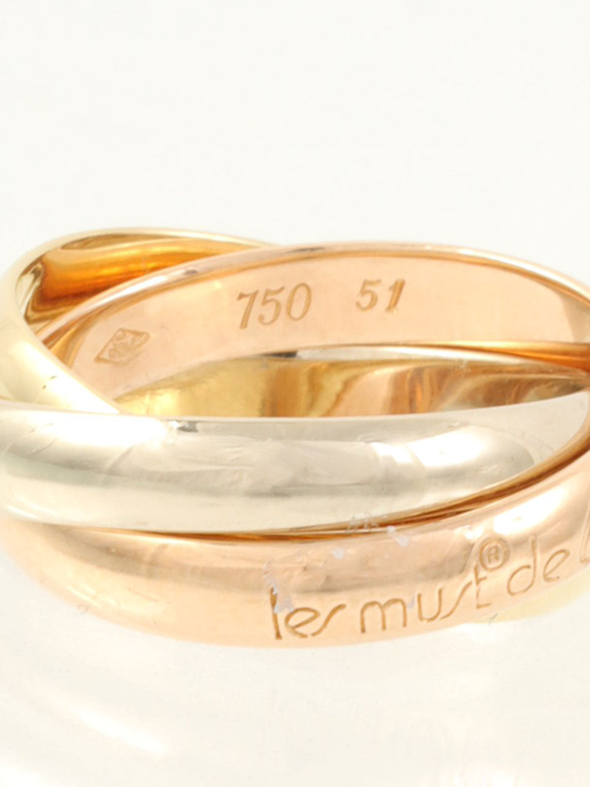 18Kトリニティリング イエローゴールド/ピンクゴールド/ホワイトゴールド