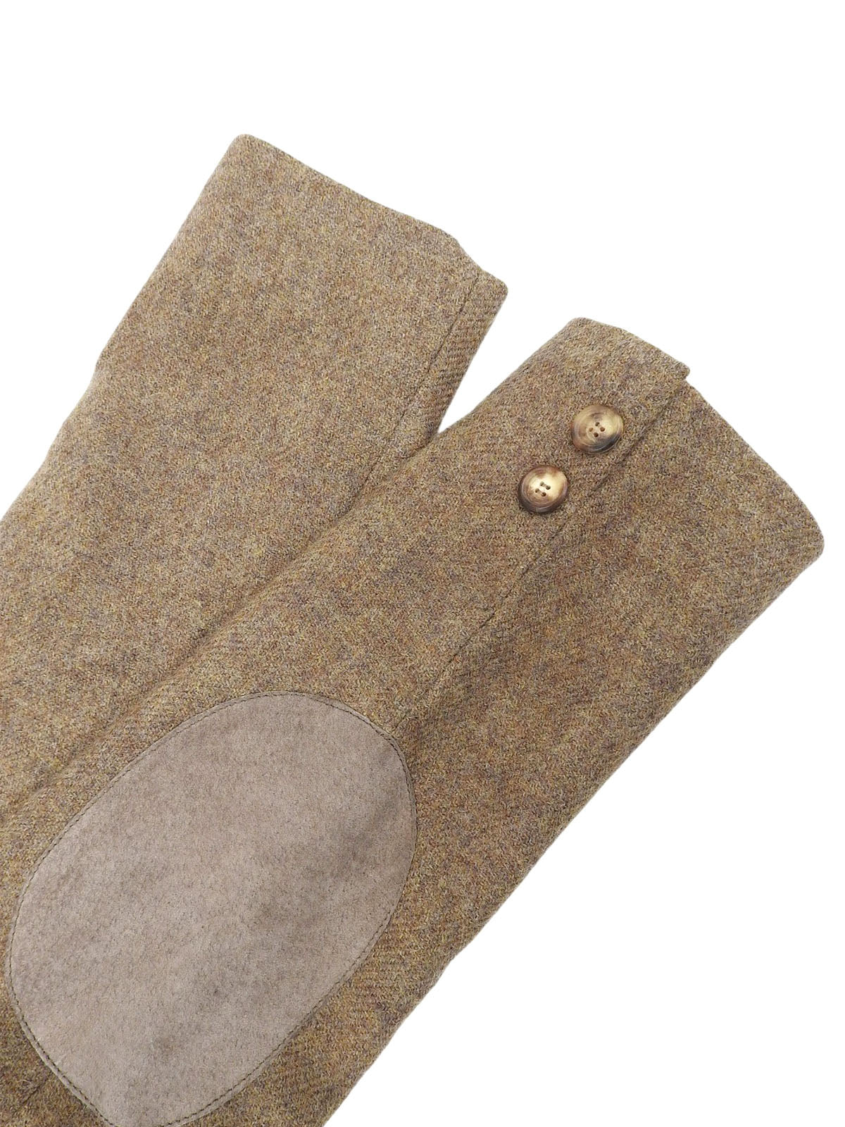 ウールロゴボタンエルボーパッチジャケット ブラウン/グレー