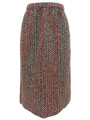 ツイードノーカラーセットアップ ブラック/レッド/マルチ