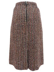 ツイードノーカラーセットアップ ブラック/レッド/マルチ