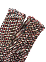 ツイードノーカラーセットアップ ブラック/レッド/マルチ