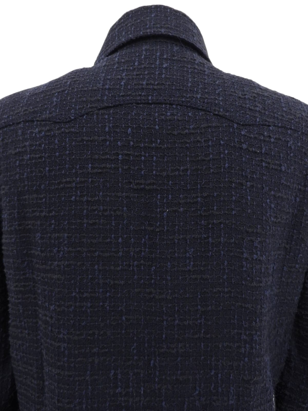 2001 Tweed CC Mark Button Long Sleeve Shirt, Navy