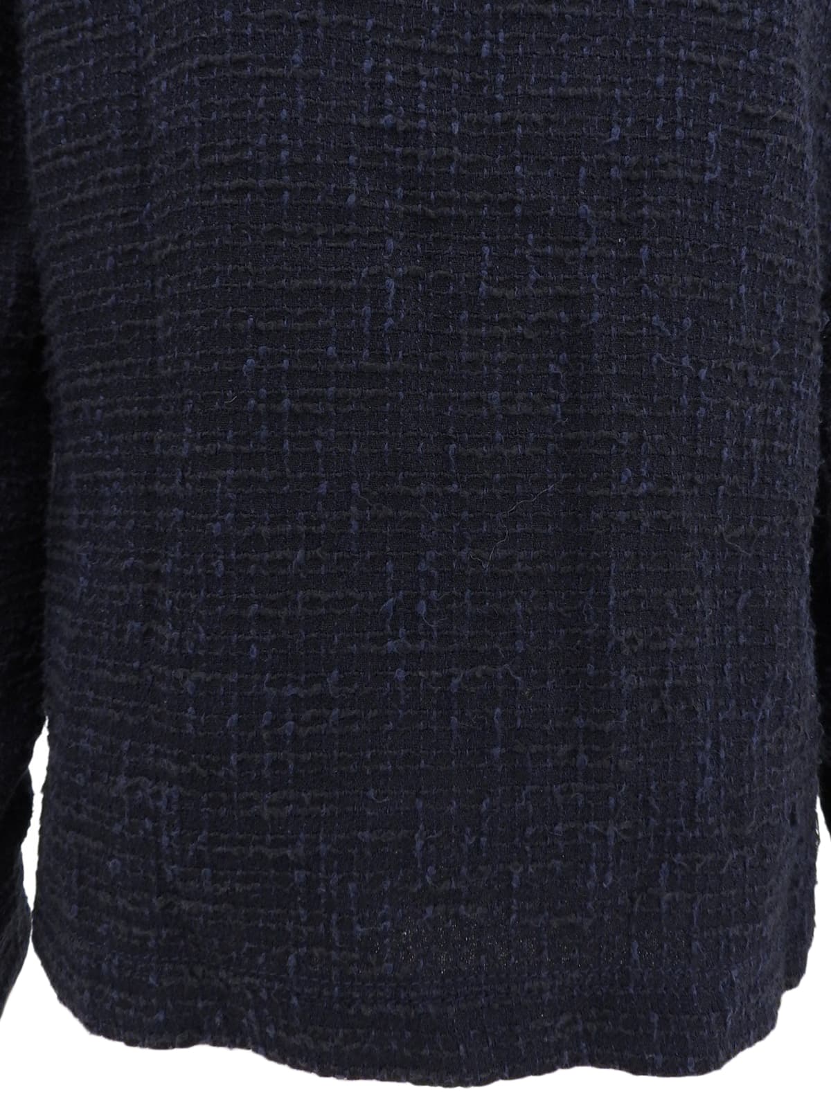 2001 Tweed CC Mark Button Long Sleeve Shirt, Navy