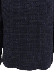 2001 Tweed CC Mark Button Long Sleeve Shirt, Navy