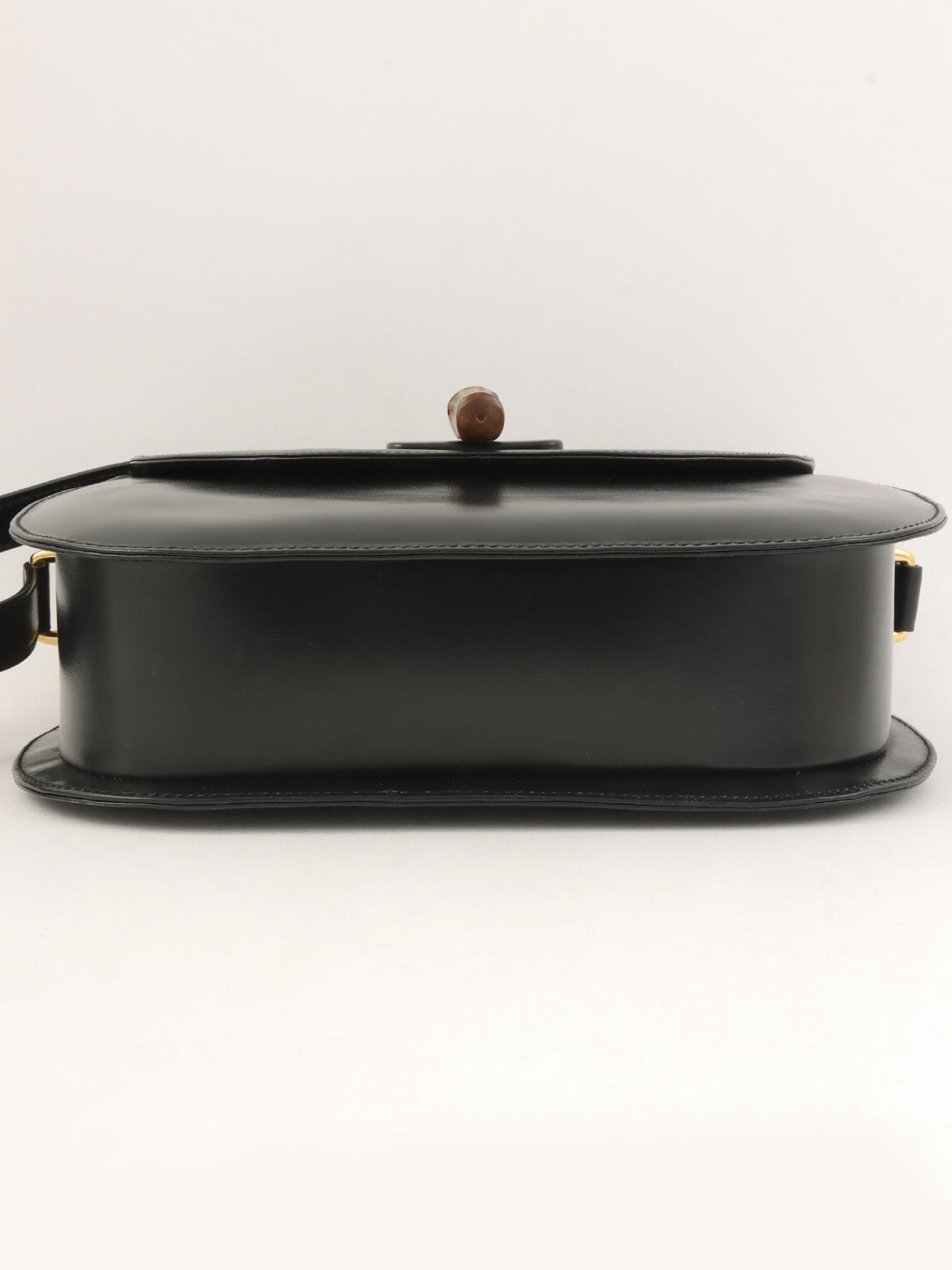 黑色竹制单肩包