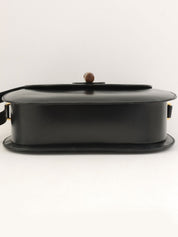 黑色竹制单肩包