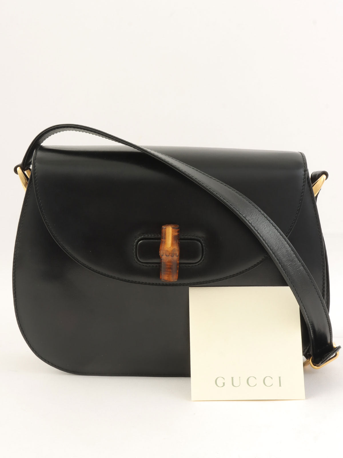 黑色竹制单肩包