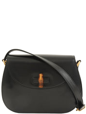 黑色竹制单肩包