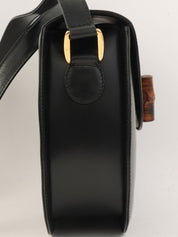 黑色竹制单肩包