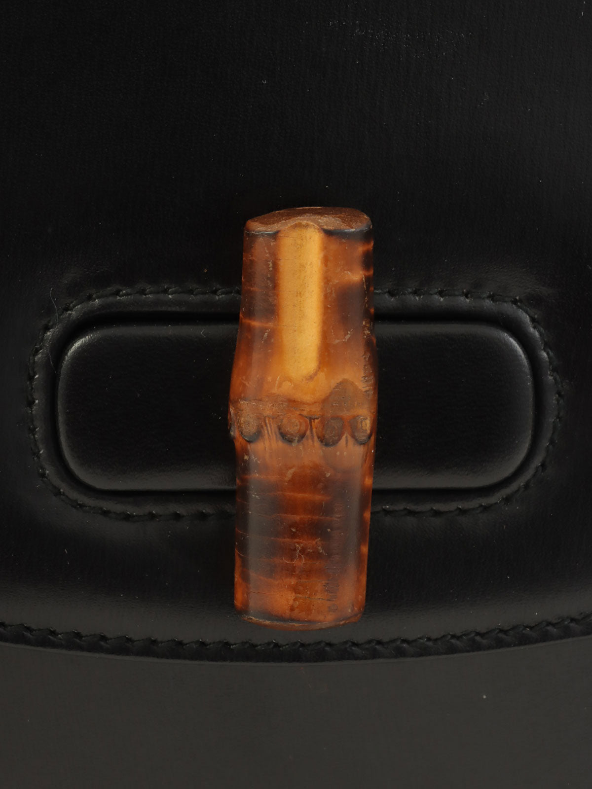 黑色竹制单肩包