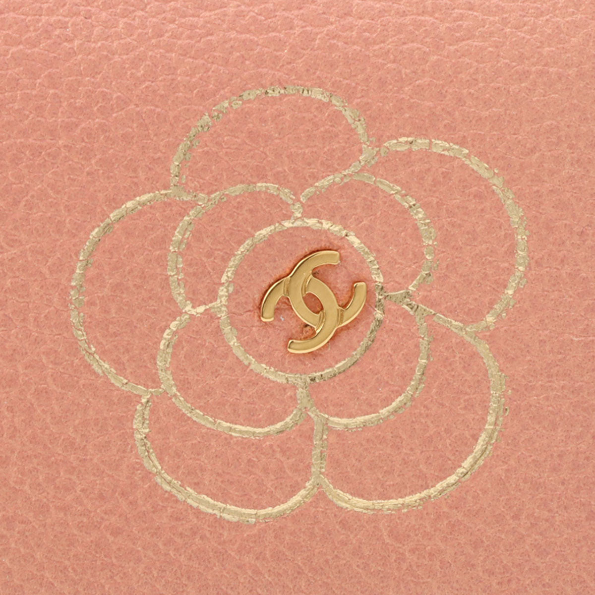 2011 Camellia CC Mark Compact Wallet Pink