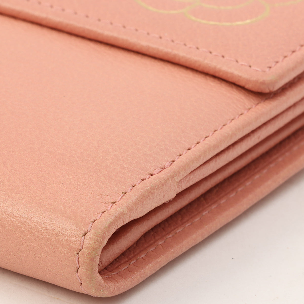 2011 Camellia CC Mark Compact Wallet Pink