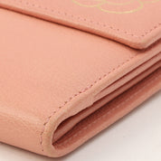 2011 Camellia CC Mark Compact Wallet Pink