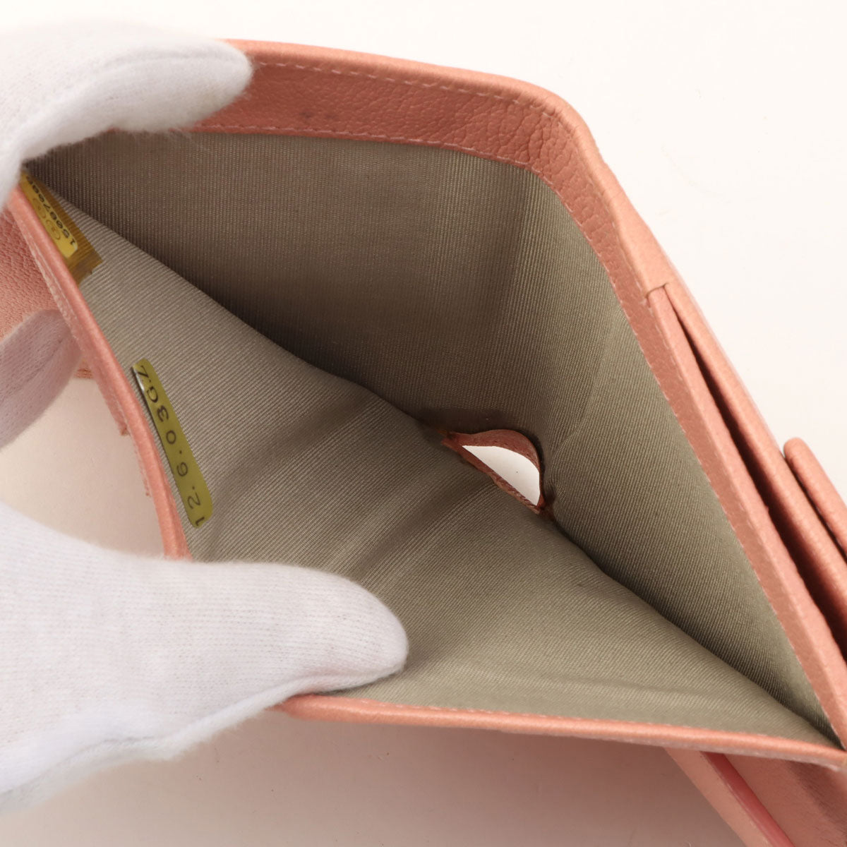 2011 Camellia CC Mark Compact Wallet Pink