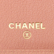 2011 Camellia CC Mark Compact Wallet Pink