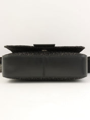 Street Chic Trotter Pattern Shoulder Bag in Black