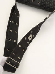 黑色街头时尚 Trotter 图案单肩包