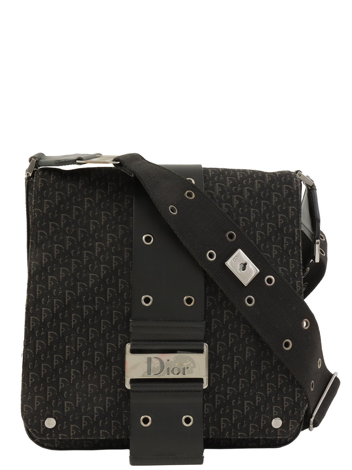 Street Chic Trotter Pattern Shoulder Bag in Black
