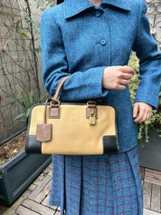 アナグラムアマソナボストンバッグ ブラウン/ブラック