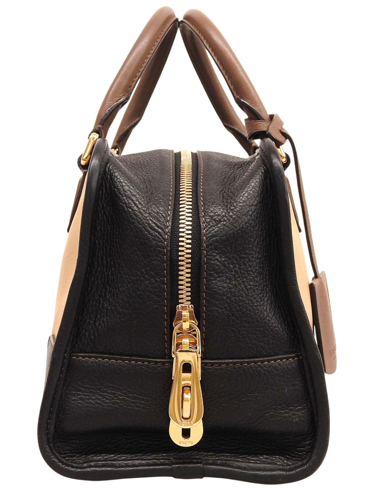 アナグラムアマソナボストンバッグ ベージュ/ブラック