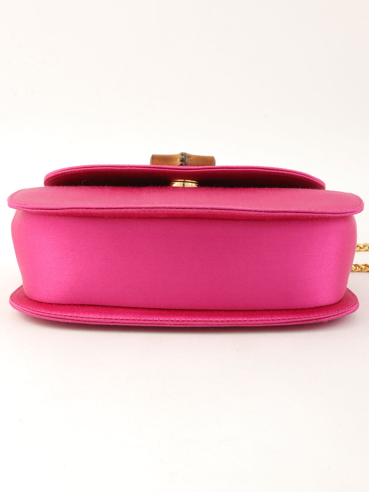 Satin Mini Bamboo 2-Way Bag, Pink