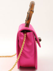 サテンミニバンブー2wayバッグ ピンク