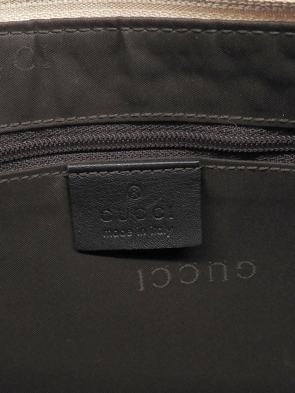 キャンバスGGパターンバンブーハンドルバッグ ベージュ