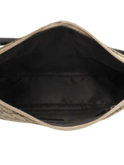 Canvas GG Pattern Bamboo Handle Bag Beige