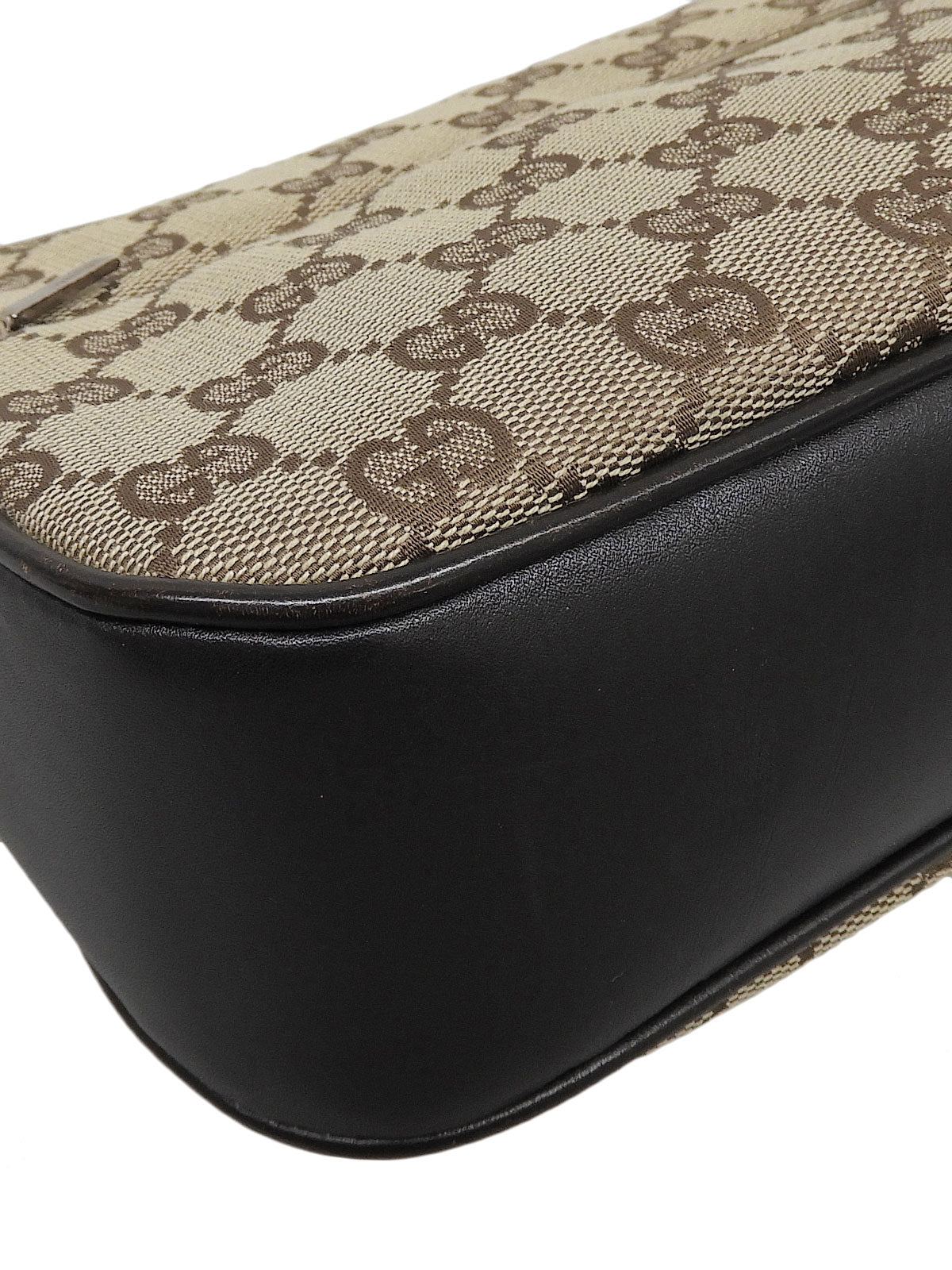 キャンバスGGパターンバンブーハンドルバッグ ベージュ