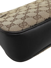 キャンバスGGパターンバンブーハンドルバッグ ベージュ