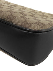 キャンバスGGパターンバンブーハンドルバッグ ベージュ