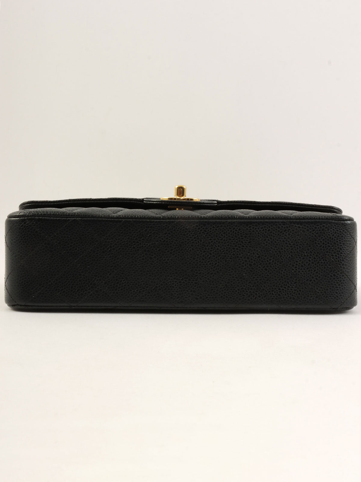 2007 Caviar Skin Classic Flap Chain Bag 25cm Black