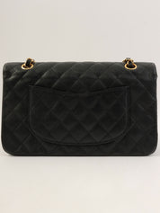 2007 Caviar Skin Classic Flap Chain Bag 25cm Black