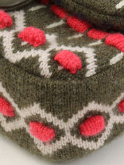 2015年頃製 CCマークプレートニットミニチェーンショルダーバッグ カーキ/マルチ