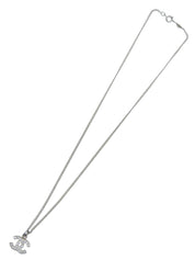 2006年製 ラインストーンCCマークプレートネックレス シルバー