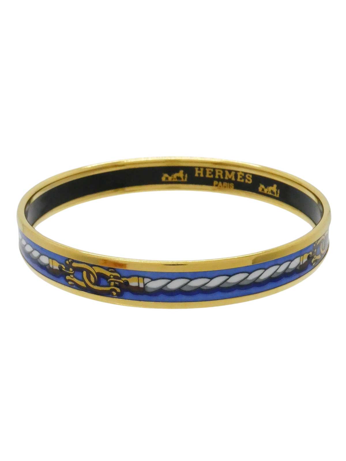 Blue/Gold Enamel Bangle
