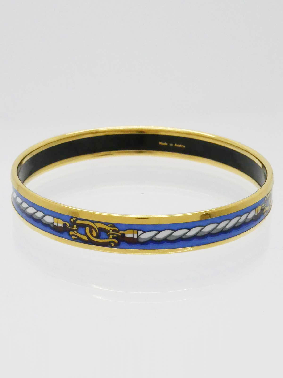 Blue/Gold Enamel Bangle