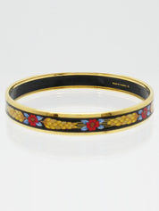 Black/Gold Enamel Bangle