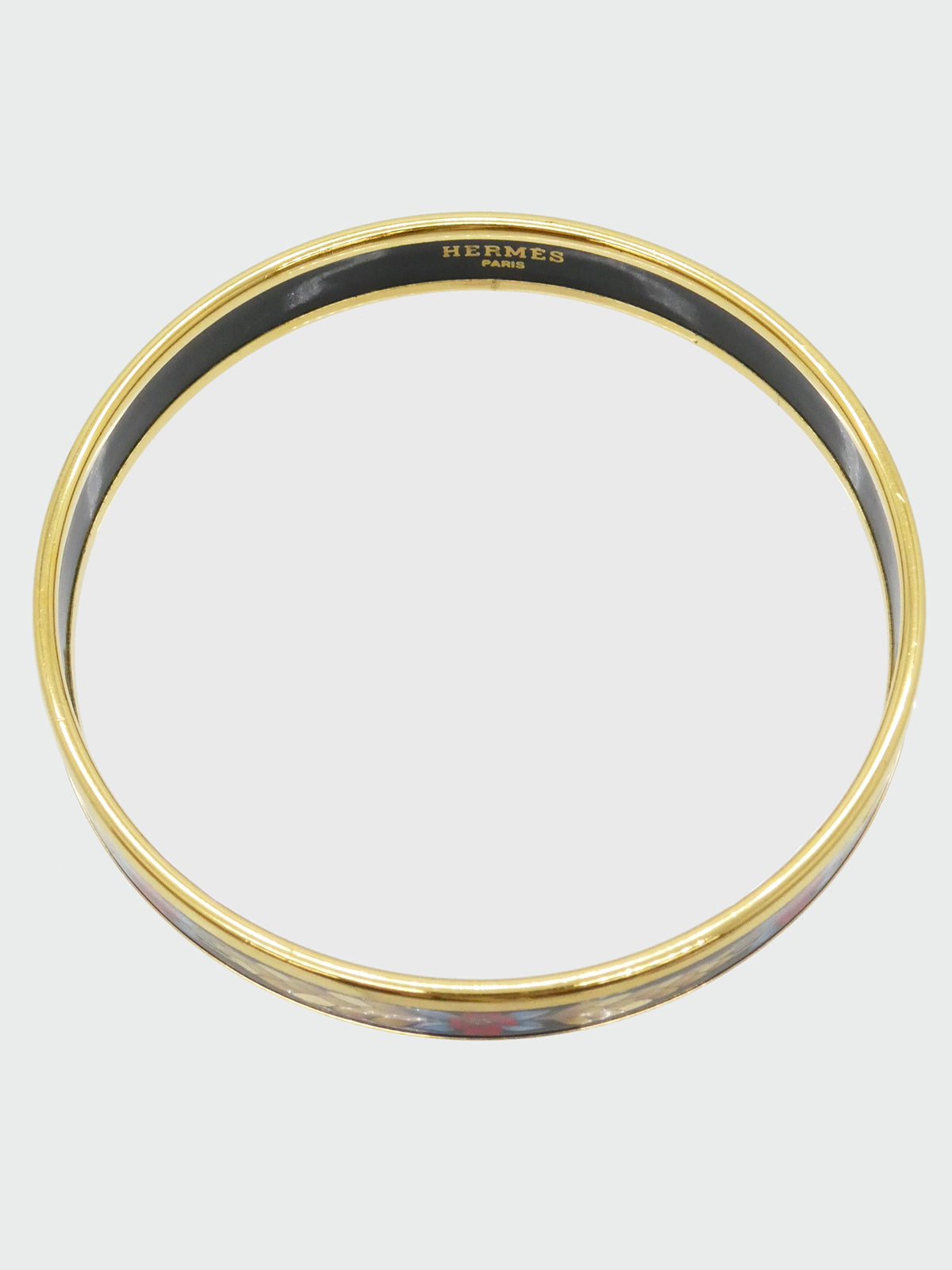 Black/Gold Enamel Bangle