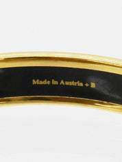 Black/Gold Enamel Bangle
