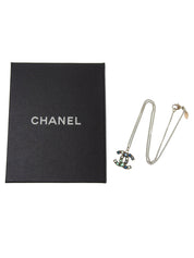 2007年製 カラーストーンCCマークネックレス ゴールド/グリーン/ブルー