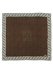 FF Zucca Pattern Scarf Brown