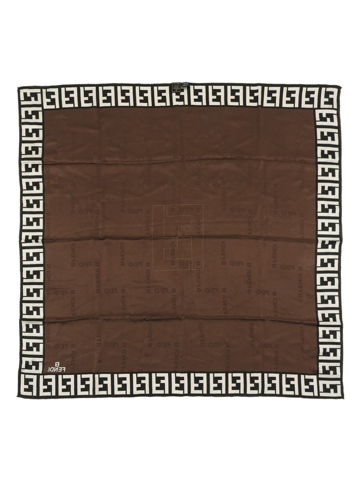 FFズッカパターンスカーフ ブラウン